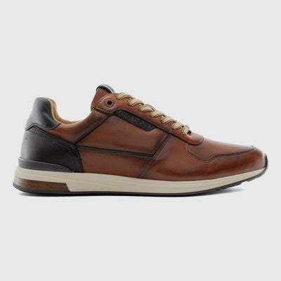 Mens Ambitious SLOW Classic Cognac Trainers - Cognac