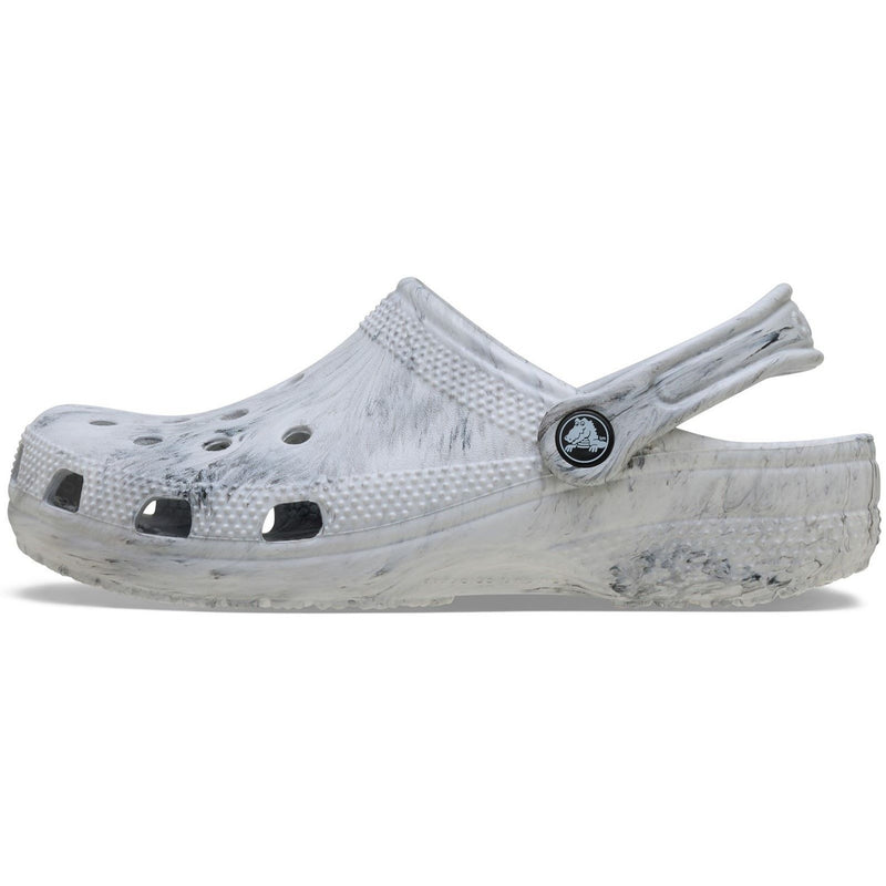 Unisex Crocs Classic Marbled Black and White Clog - Black and White