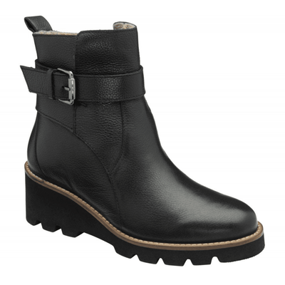 Womens Lotus Emberlynn Wedge Ankle Boots - Black