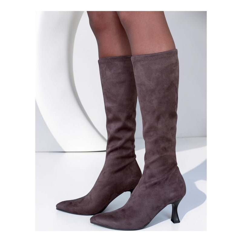 Womens Miss Elastic 78041 Faux Stretch Knee Boot - Testa
