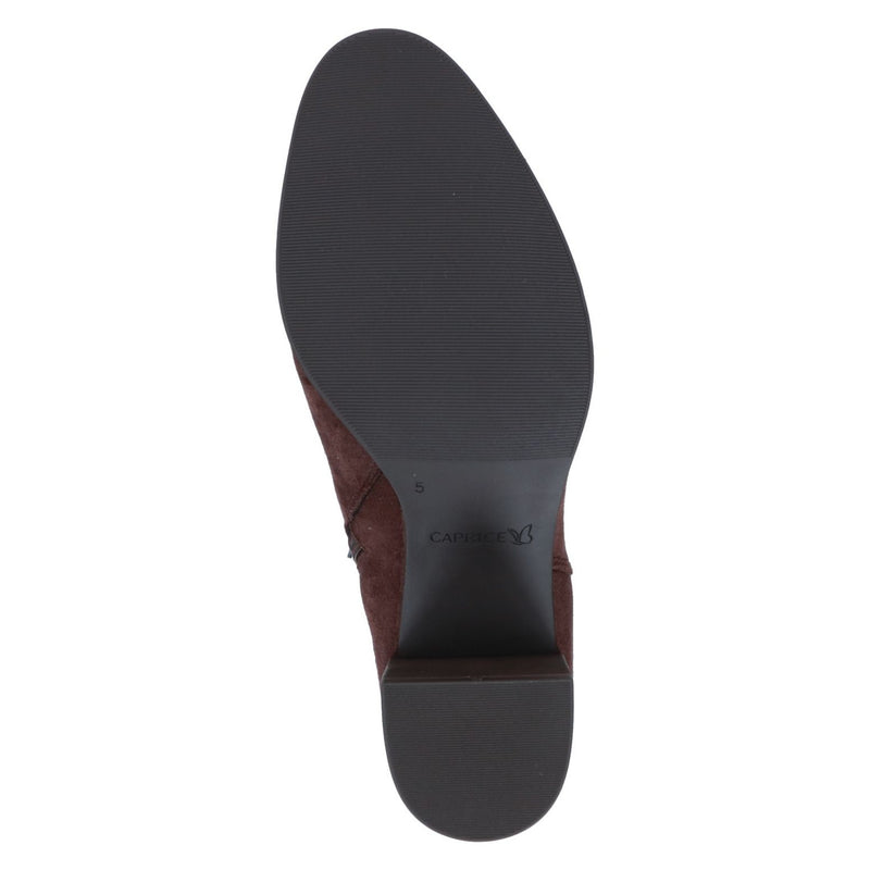Womens Caprice 25503 Long Boots - Chocolate Brown Stretch