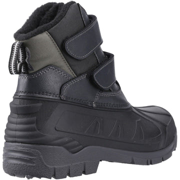 Mens Cotswold Kempsford Black Waterproof Snow Boots - Black