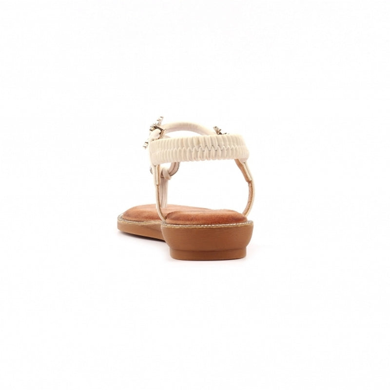 Womens Lunar JLH554 White Zentara Sandals - White