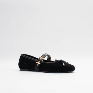Womens Una Healy Verano Rosa Suede Ballerinas - Vinyl