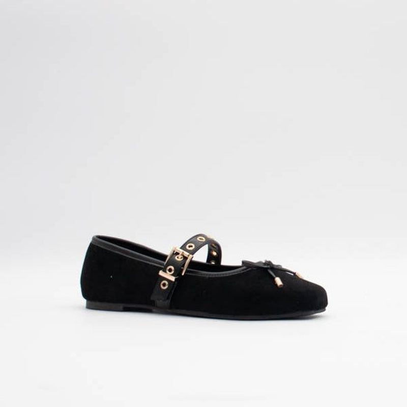 Womens Una Healy Verano Rosa Suede Ballerinas - Vinyl