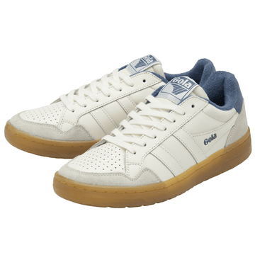 Womens Gola Eagle 86 Off White and Moonlight Blue Trainers - Off White
