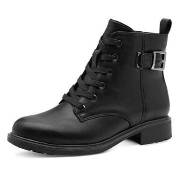 Womens Jana 25278 Black Biker Boots - Black
