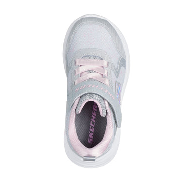 Girls Skechers 303557N Sparkle Wave 92 Trainer - Infant - Light Grey