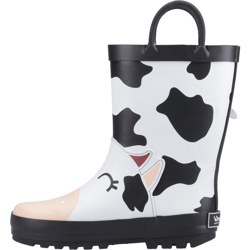 Kids Cotswold Puddle Boot 3D Wellingtons - Cow