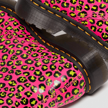 Womens Dr Martens 1460 Hair Lace Up Boots - Pink Leopard