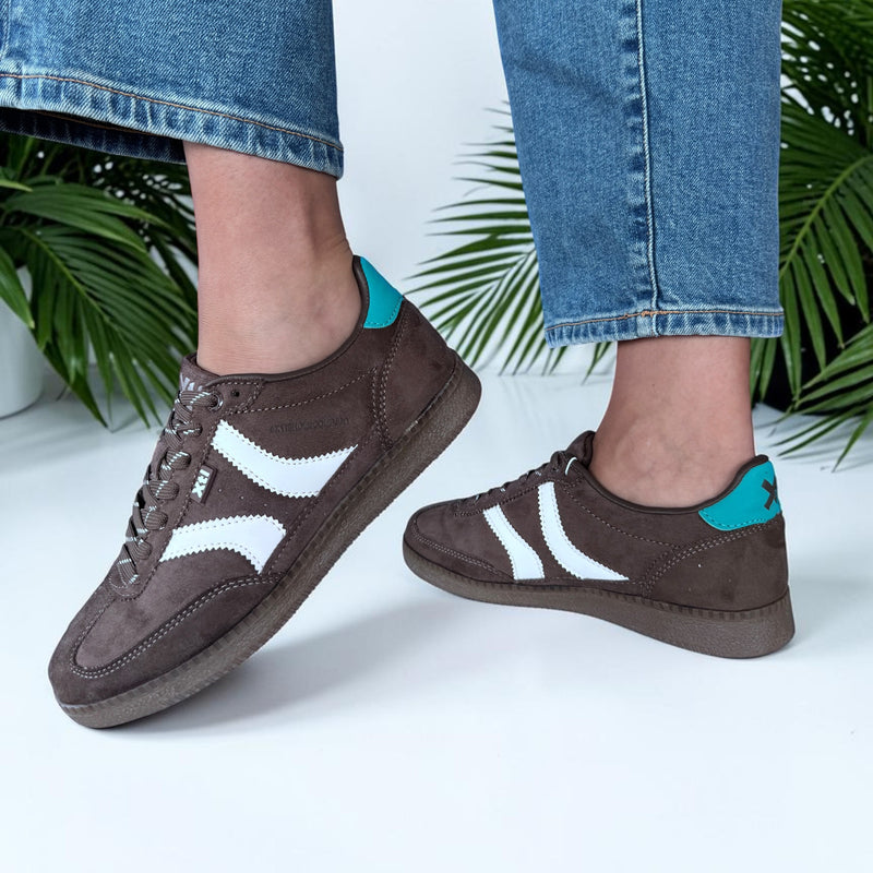 Womens Xti 146125 Trainers - Brown