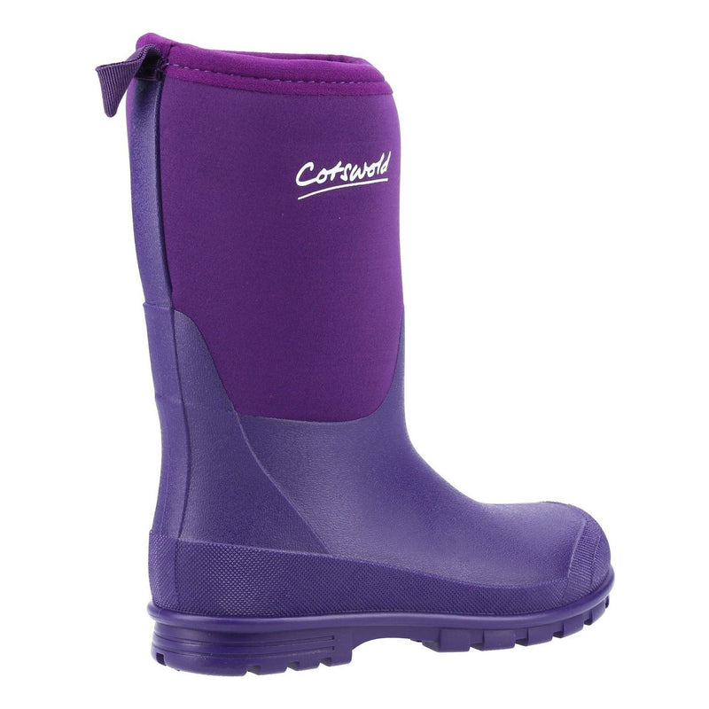 Kids Cotswold Hilly Neoprene Wellingtons - Purple