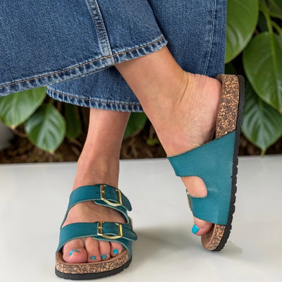 Womens Heavenly Feet Harmony2 Sandals - Ocean