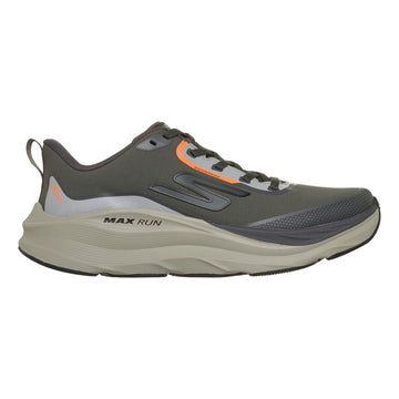 Mens Skechers Max Run - Vorteza Waterproof Trainers - Olive