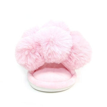 Womens Lunar Octavia Pom Pom Slipper - Pink