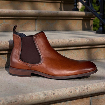 Mens Escape Darnhemp Chelsea Boots - Brandy