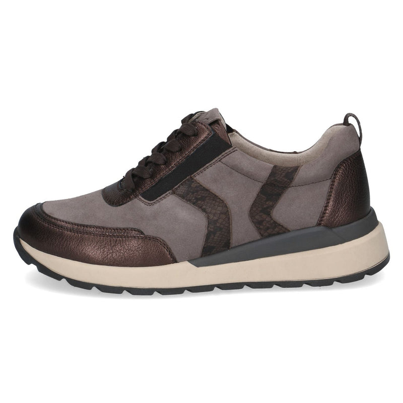 Womens Caprice 23774 Taupe Combi Trainers - Taupe Combi
