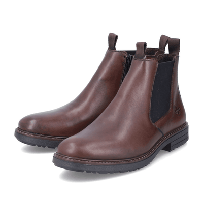 Mens Rieker 33180 Chelsea Zip Boot - Dark Brown