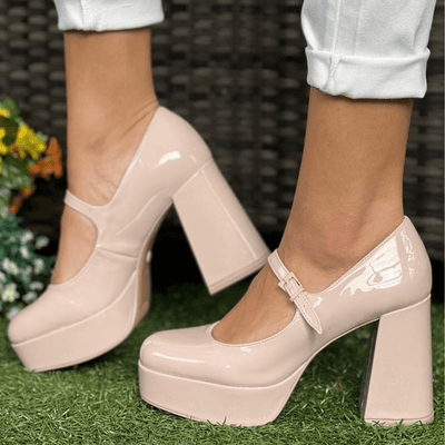 Womens Tamaris Ladies Platform Block Heels - Pink
