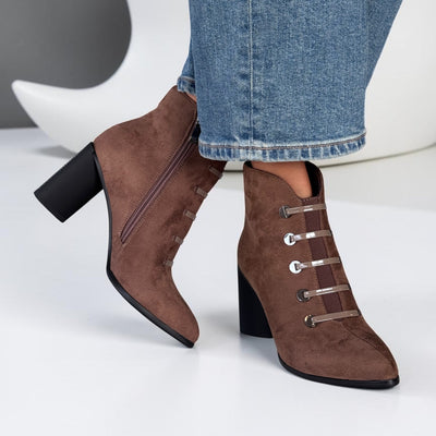 Womens Redz D6036 Taupe Ankle Boots - Taupe