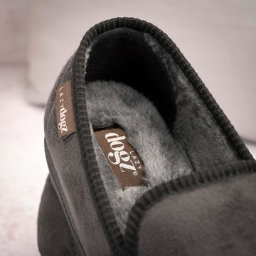 Mens Lazy Dogz Eden II Memory Foam Slippers - Grey