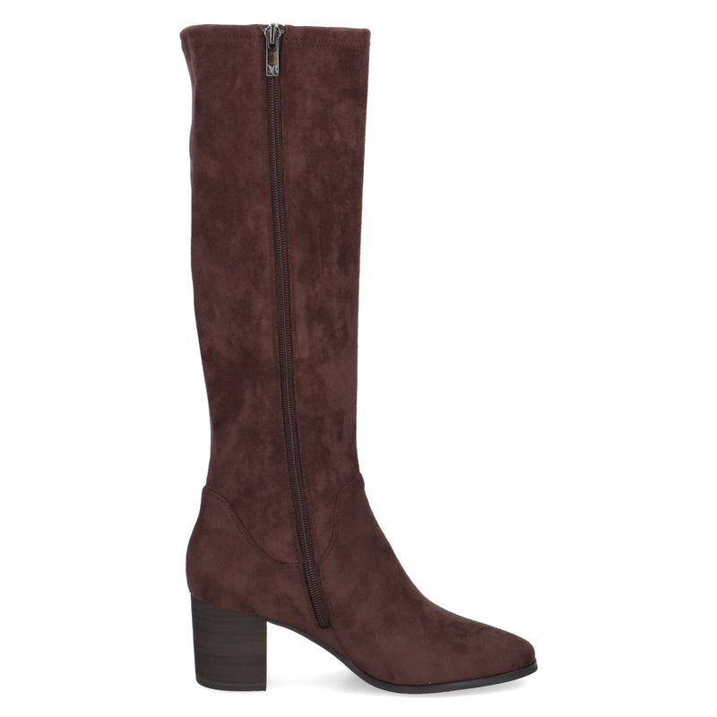 Womens Caprice 25503 Long Boots - Chocolate Brown Stretch