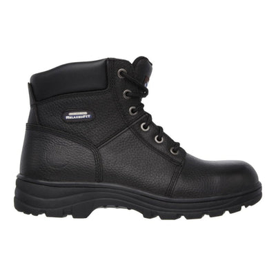 Mens Skechers Men Black Workshire Steel Toe Safety Boot - Black