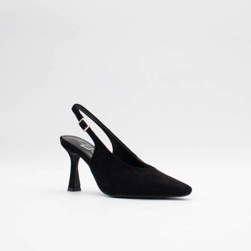 Womens Una Healy Let The Mystery Suede Slingback Heels - Vinyl