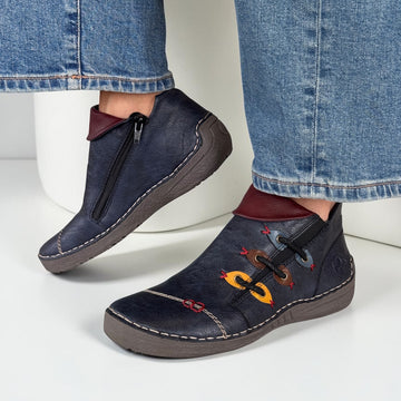Womens Rieker 72581 Boots - Navy