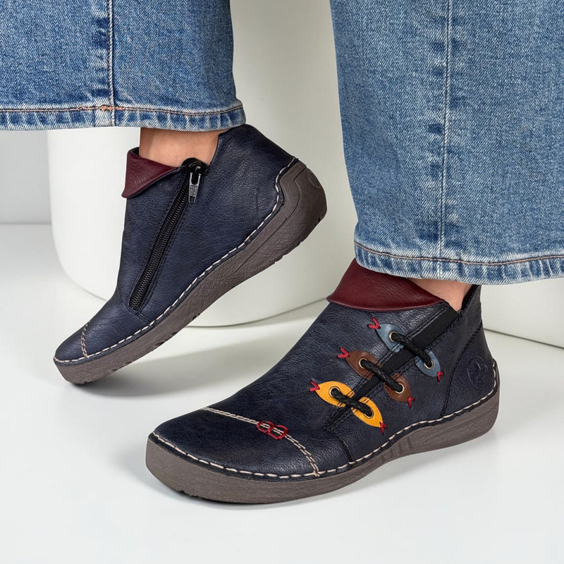 Womens Rieker 72581 Boots - Navy