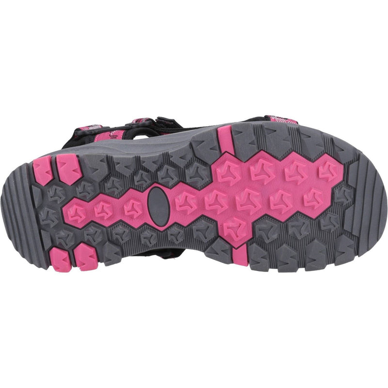Womens Cotswold Stanton Sandals - Black and Fuchsia