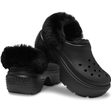 Womens Crocs Stomp Lined Clog - Black