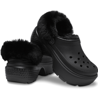 Womens Crocs Stomp Lined Clog - Black