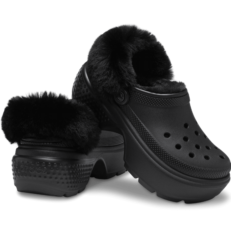Womens Crocs Stomp Lined Clog - Black