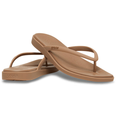 Womens Crocs Miami Flip Flops - Milk Chocolate