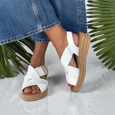 Womens Gabor 84.556 Auckland Wedge Sandal - White