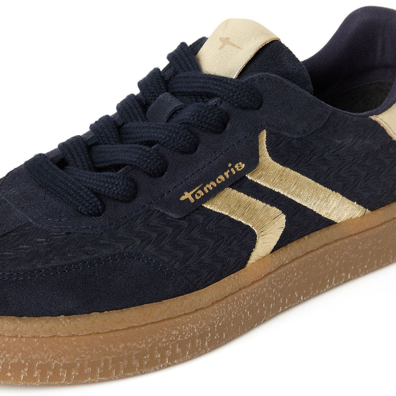 Womens Tamaris 23723 Laced Trainers - Navy Comb