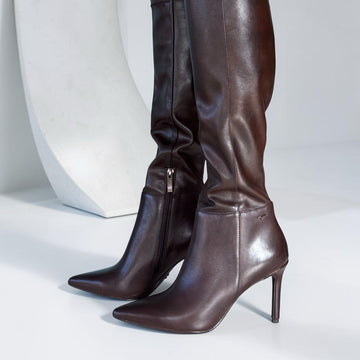 Womens Tamaris 25556 Long Boots - Mahogany