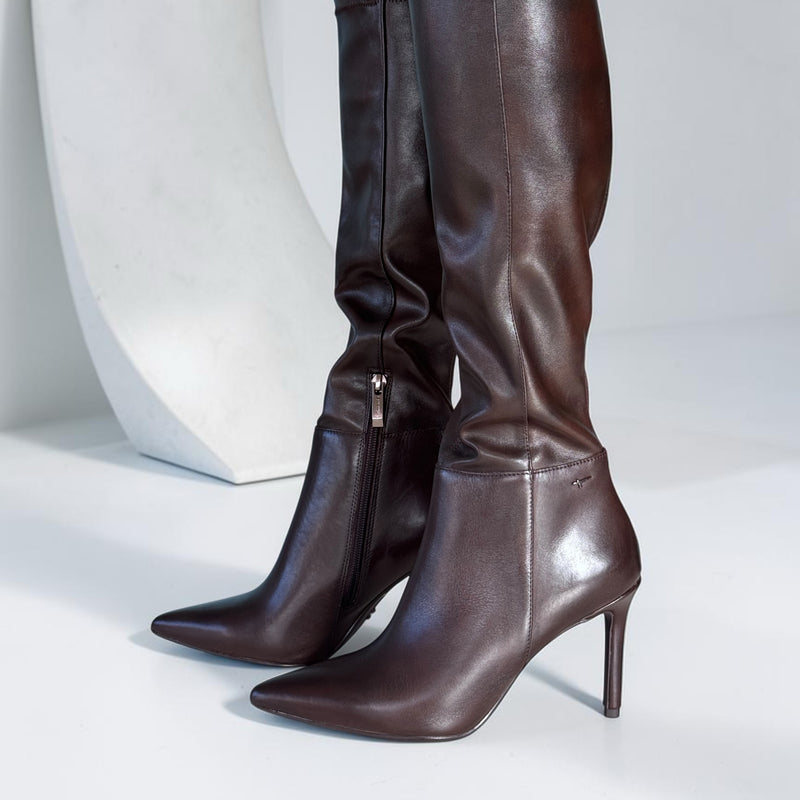 Womens Tamaris 25556 Long Boots - Mahogany