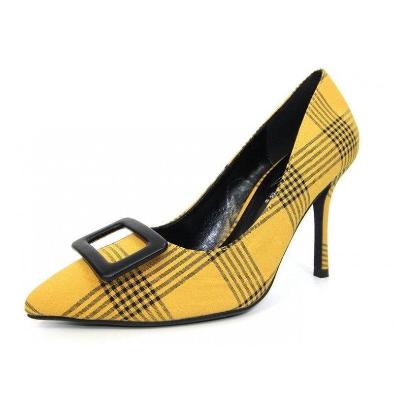 Lunar Womens Sheena Yellow Elegance Court Shoe - Yellow