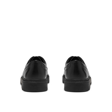 Boys Clarks Lorcam Lane Youth Black School Shoes - Black