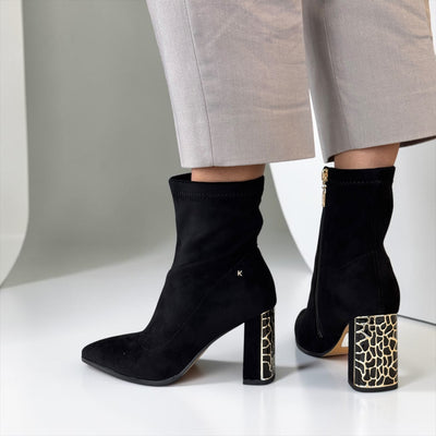 Womens Kate Appleby Lonstowe Stretch Ankle Boots - Schwarz Suede