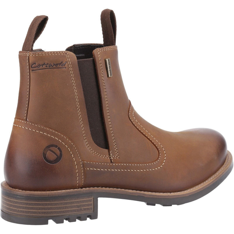 Mens Cotswold Worcester Waterproof Chelsea Boots - Light Brown