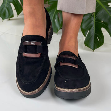 Womens Tamaris 24722 Loafers - Black