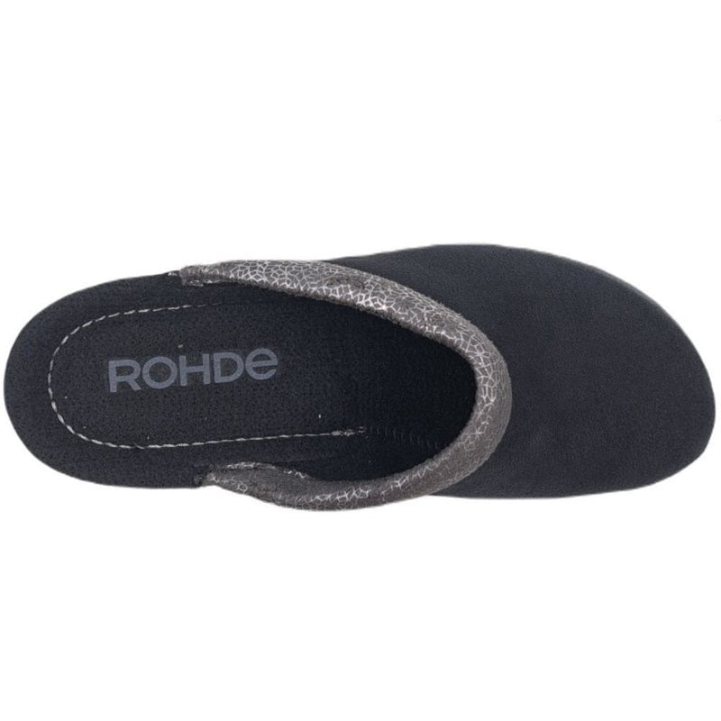 Womens Rohde 2459 Wedge Mule Slippers - Navy