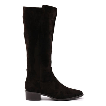 Womens Lunar Kendra Dark Brown Suede Long Boots - Dark Brown