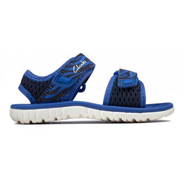 Infant Clarks Boys Surfing Tide Navy Sandals - Navy