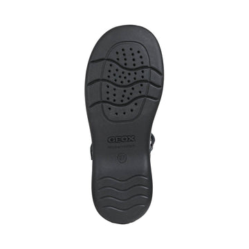 Junior Girls Geox Naimara School Shoes - Black Patent