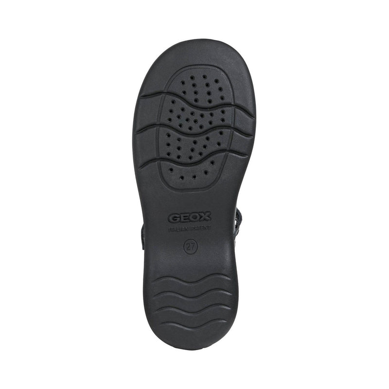 Junior Girls Geox Naimara School Shoes - Black Patent