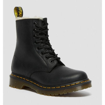 Womens Dr Martens 1460 Serena Fur Lined Boots - Black - Black